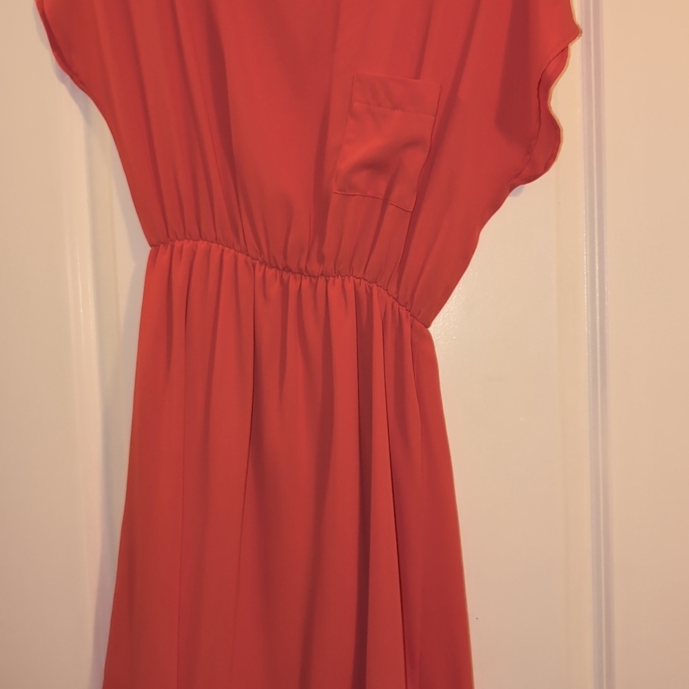 Coral Sleeveless Dress